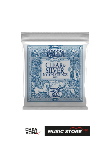 [P02403] ERNIE BALL ERNESTO PALLA CLEAR SİLVER NYLON KLASİK GİTAR TELİ