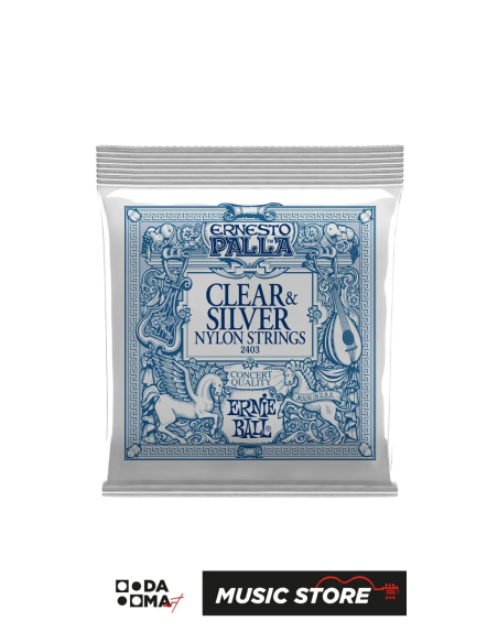 [P02403] ERNIE BALL ERNESTO PALLA CLEAR SİLVER NYLON KLASİK GİTAR TELİ