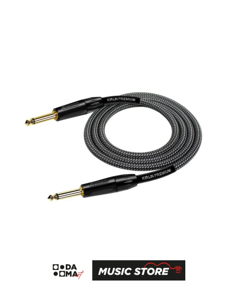 Kirlin Enstrüman Kablosu IWB-201BFG-6 Metre Gümüş Siyah