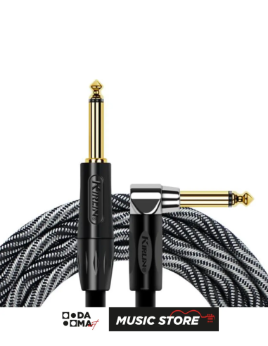 Kirlin Enstrüman Kablosu IWB-202BFGL-3 Metre Gümüş Siyah