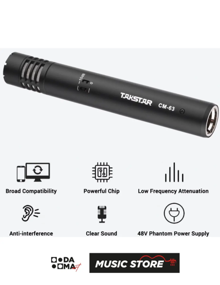 Takstar Condenser Enstrüman Mikrofonu CM-63
