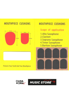 Gladiatus Clarinet & Saxophone Mouthpiece Cushions 0.5 mm - Black (Pack of 8)