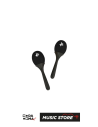 IQ PLUS  LITTLE PLASTIC MARACAS BLACK