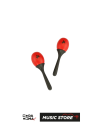 IQ PLUS  LITTLE PLASTIC MARACAS RED