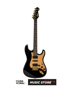 New Orleans Vega Goldon BG HSH Elektro Gitar - Siyah ve Altın Rengi