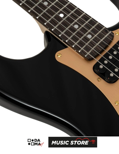 New Orleans Vega Goldon BG HSH Elektro Gitar - Siyah ve Altın Rengi