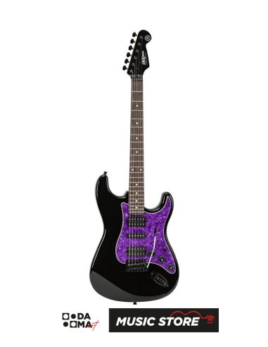 New Orleans VEGA PR HSH Electric Guitar - Black & Purple