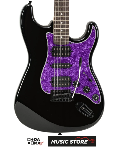 New Orleans VEGA PR HSH Electric Guitar - Black & Purple