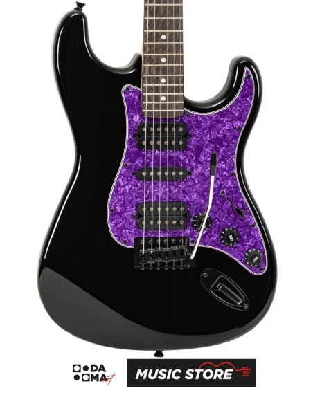 New Orleans VEGA PR HSH Elektro Gitar - Siyah ve Mor