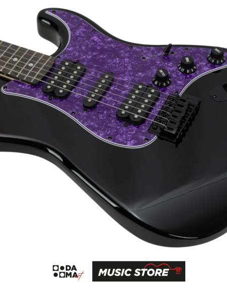 New Orleans VEGA PR HSH Elektro Gitar - Siyah ve Mor