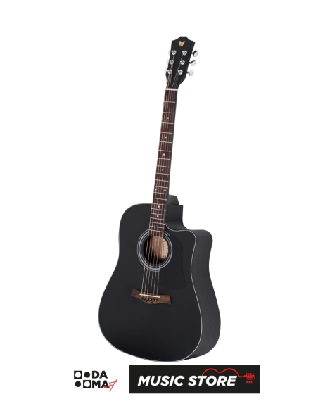Valler AG240 BK Acoustic Guitar - Black