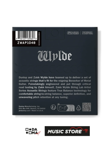 Jim Dunlop Zakk Wylde String Lab Akustik Gitar Teli (10-48)