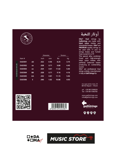 Galli Strings OUD30 Ud Teli - Siyah Misina