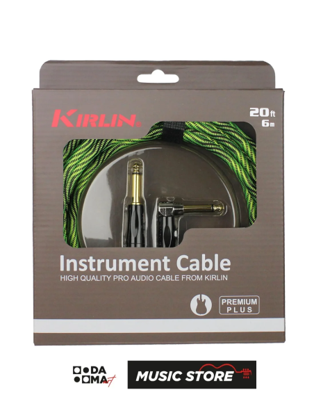 Kirlin IWB-202 BFGL Premium Wave Enstrüman Kablosu – 6 Metre, WBG, L Uç, 20 AWG