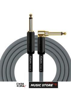 Kirlin IP-182 BEGL Enstrüman Kablosu – 6 Metre, Gri, L Uç, 18 AWG 2