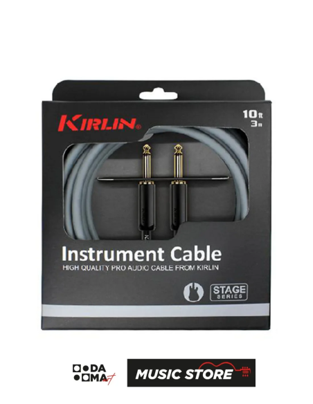 Kirlin IP-181 BEG Enstrüman Kablosu – 3 Metre, Gri, 18 AWG