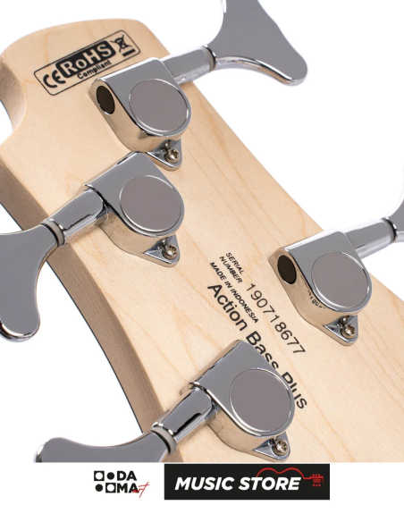 Cort Action Bass Plus AB4PLUSTR Bass Guitar – Trans Red