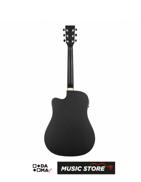 Haze F-650 BK CEQ Elektro Akustik Gitar – Siyah Mat