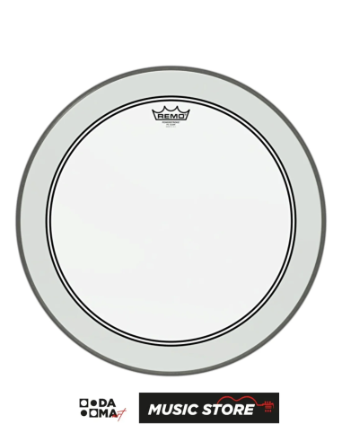 REMO P3-1322-C2 POWERSTROKE 3 CLEAR ŞEFFAF 22İNC 2-12İNC İMPACT PATCH BAS DAVUL DERİ