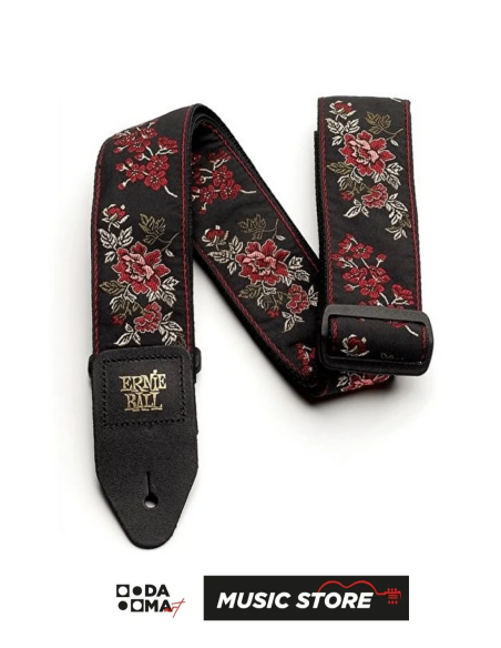ERNIE BALL RED ROSE JACQUARD GİTAR ASKISI