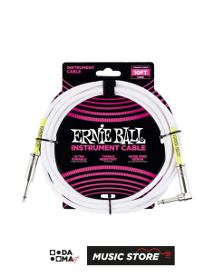 ERNIE BALL 10 DÜZ/L UÇLU 3M BEYAZ ENSTÜRMAN KABLOSU