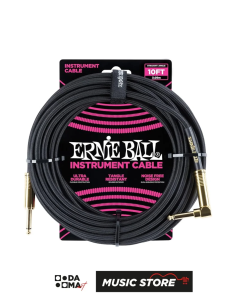 ERNIE BALL 10FT BRAİDED DÜZ/DÜZ UÇLU 3M MOR SİYAH ENS.KAB.