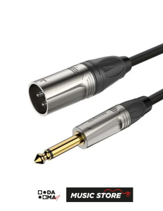 Pawer PW-GX019-3F High-end Ses Kablosu 3 Metre -  XLR Erkek - 6,35mm Çivi Jak