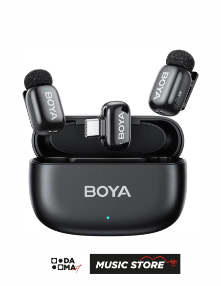 Boya Mini-14 Dual Wireless Lavalier Microphone Set Type-C Compatible (Android-Tablet-PC)