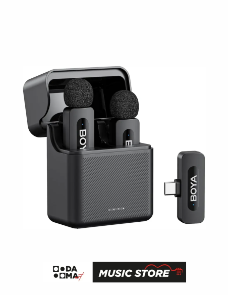 Boya BY-V30 Type-C Clip-On Wireless Lavalier Microphone with Noise Cancellation (iOS & Android)