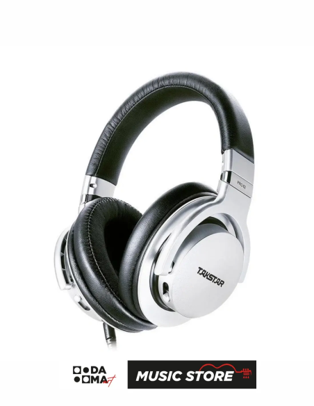akstar Pro 82 Professional Studio Monitor Headphones – Silver