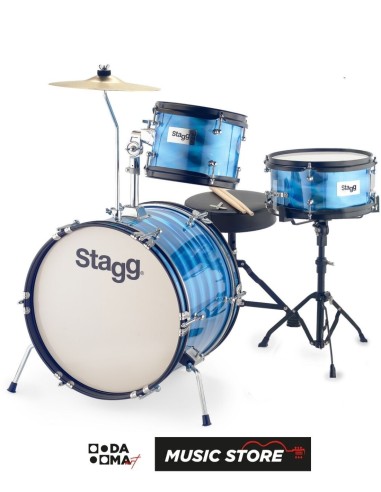 Stagg TIM JR 3/16B BL Детская акустическая ударная установка, 3 предмета – Синяя