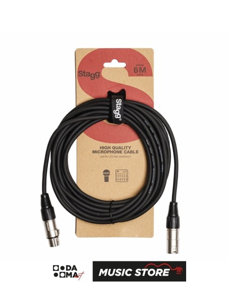Stagg SMC6 Microphone Cable – XLR Female to XLR Male, 6 m