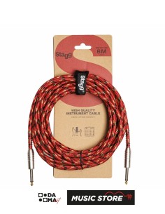 Stagg SGC6VT RD Инструментальный кабель – Винтажная оплётка Tweed, красный, 6 м