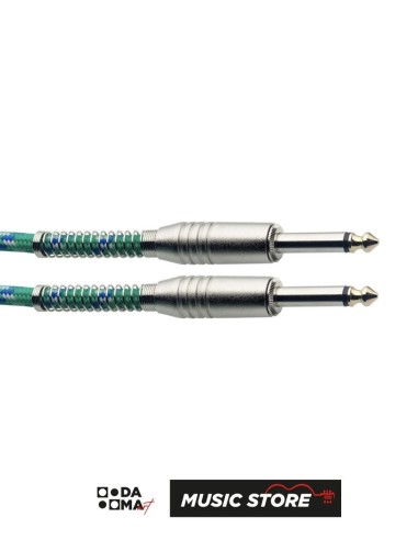 Stagg SGC6VT GR Инструментальный кабель – Винтажная оплётка Tweed, зелёный, 6 м