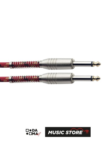 Stagg SGC3VT RD Инструментальный кабель – Винтажная оплётка Tweed, красный, 3 м