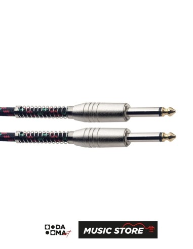 Stagg SGC3VT BK Инструментальный кабель – Винтажная оплётка Tweed, чёрный, 3 м