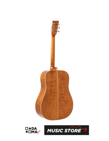 Stagg SA45 D-FM Dreadnought Acoustic Guitar – Flamed Mahogany, Natural High Gloss