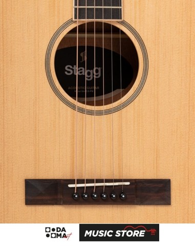 Stagg SA45 D-FM Dreadnought Acoustic Guitar – Flamed Mahogany, Natural High Gloss