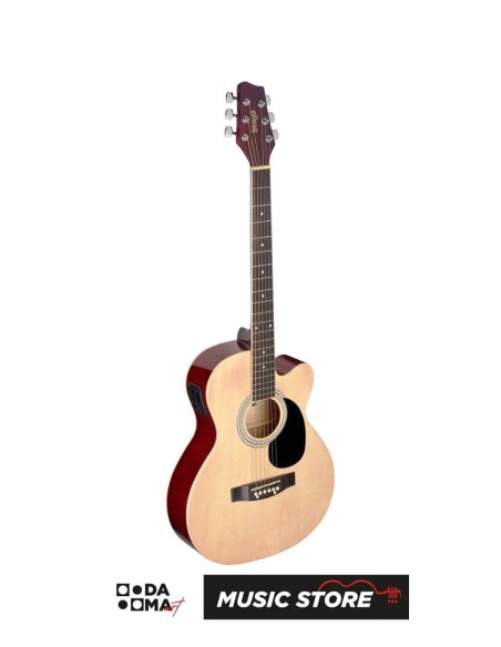 Stagg SA20ACE NAT Auditorium Elektro Akustik Gitar – Cutaway, Naturel Parlak