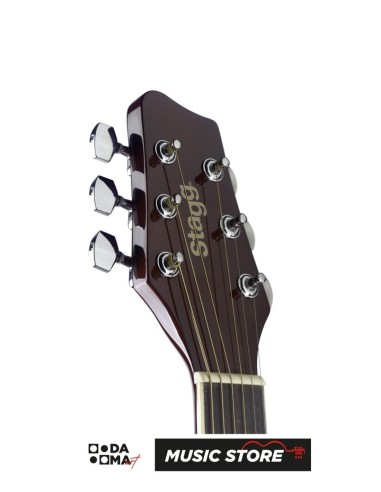 Stagg SA20ACE NAT Auditorium Acoustic-Electric Guitar – Cutaway, Natural High Gloss