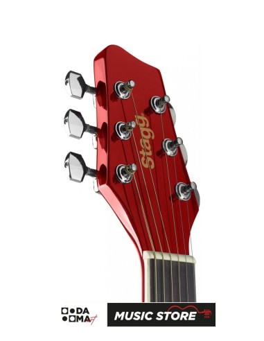 Stagg SA20ACE RED Электроакустическая гитара Auditorium – С вырезом, красная глянцевая