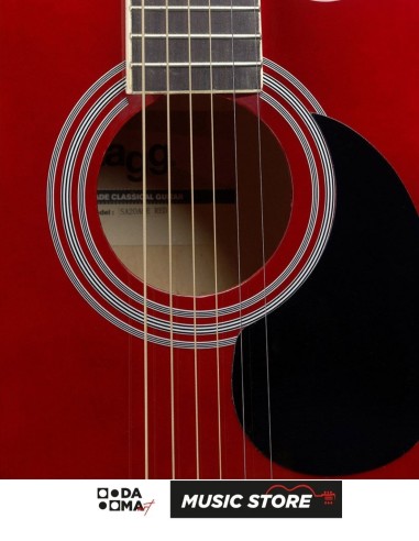 Stagg SA20ACE RED Электроакустическая гитара Auditorium – С вырезом, красная глянцевая