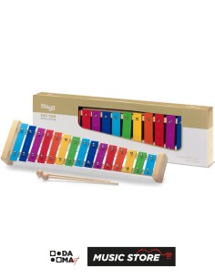 Stagg META-K15 RB Metallophone – 15 Colour-Coded Keys, 2 Octaves