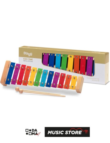 Stagg META-K12 RB Metalofon – 12 Renk Kodlu Nota, 1,5 Oktav