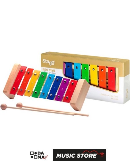 Stagg META-K8 RB Металлофон – 8 цветных клавиш, 1 октава
