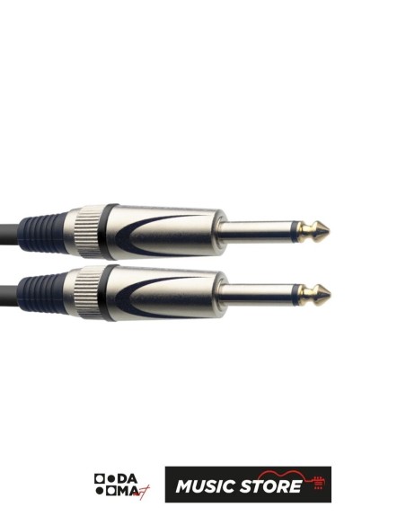 Stagg SGC6DL Instrument Cable – Heavy-Duty Connectors, Black, 6 m