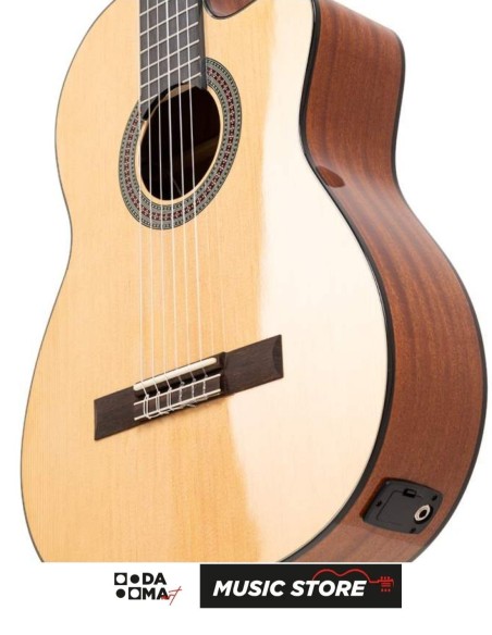 Angel Lopez Alicante SM-CE Elektro Klasik Gitar – İnce Kasa, Naturel Parlak