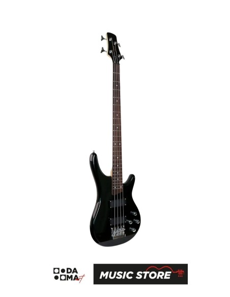 Smiger G-B3-4 BK 4-String Electric Bass Guitar – HH, Black Gloss
