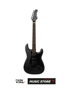 Smiger L-G2-i6-MBK Electric Guitar with Built-In Effects – S-Style, HSS Alnico V, Matt Black