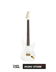 Smiger L-G2-i6 WG Dahili Efektli Elektro Gitar – S-Style, HSS Alnico V, White Gold
